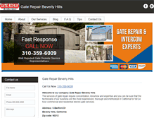 Tablet Screenshot of electricgaterepairbeverlyhills.com